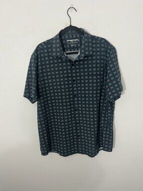 Bearbottom Mens Blue Cabana Patterned Blue Shirt Size XL Button Up